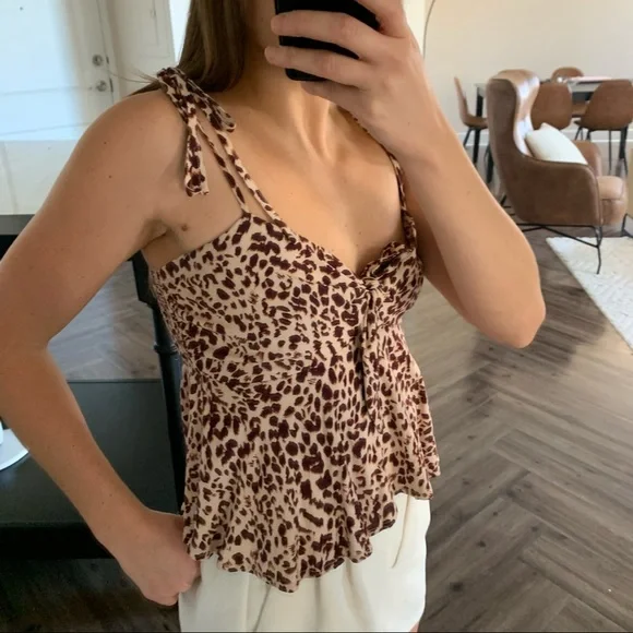 Cheetah Print Cotton Candy LA tank top - Picture 2 of 6